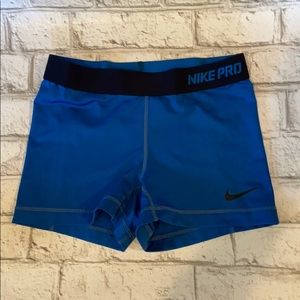 Nike Pro Dri-Fit Spandex Shorts - Blue